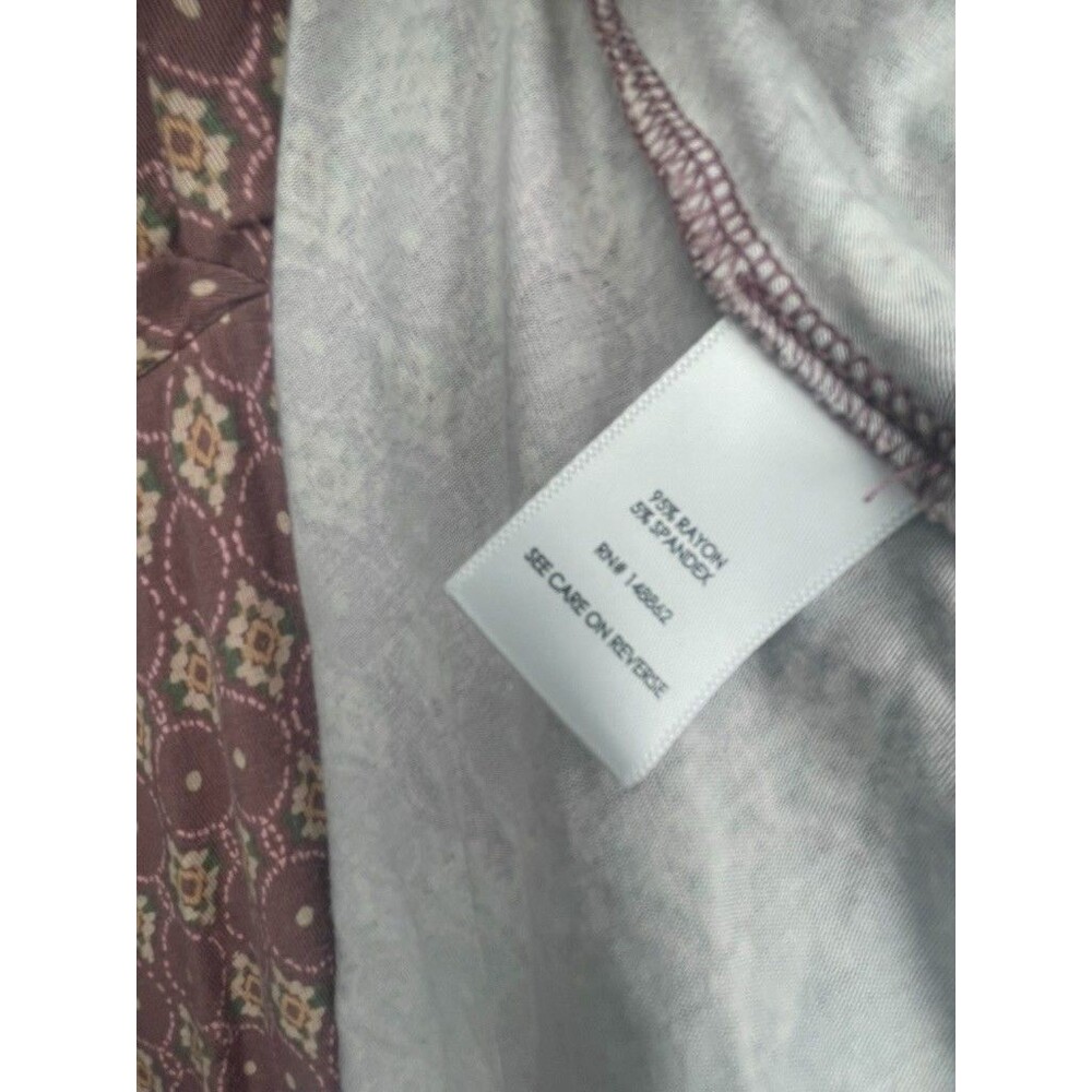 Torrid Mauve Pink Aztec print Waist Overlap Midi Dress Short Sleeve Size L - Picture 11 of 11